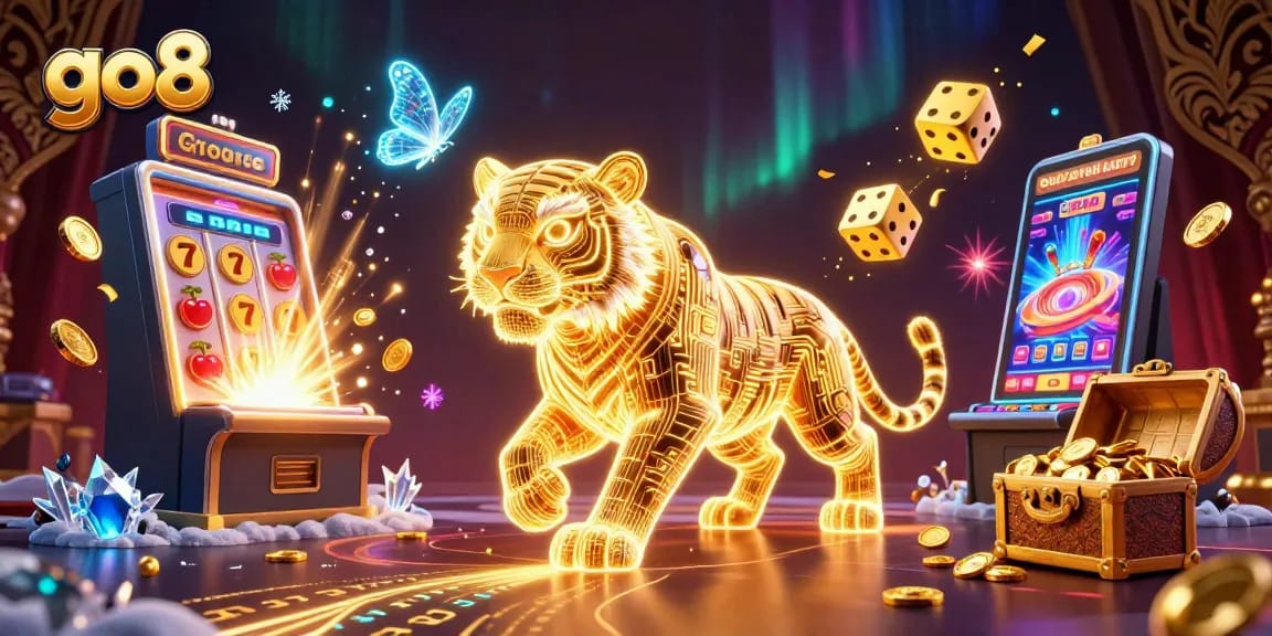 Experience the excitement of go8 with a golden tiger and dynamic slot machine bursting with jackpots.