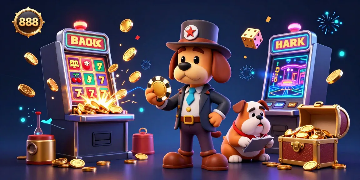 Engage in thrilling gaming action with tk 888 as a detective examines poker chips in a vibrant casino scene.