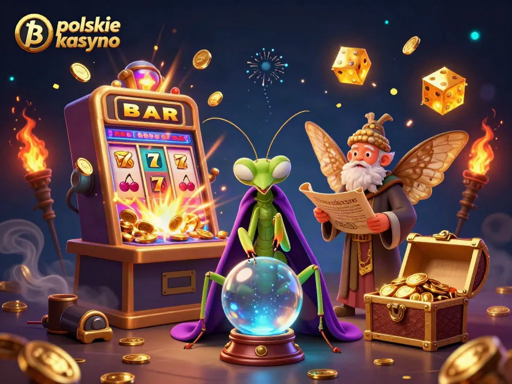 Experience the thrill of polskie kasyno bitcoin with vibrant 3D characters celebrating wins in a mystical casino.