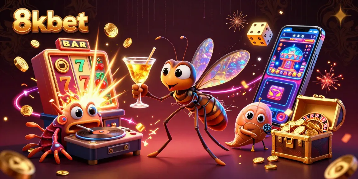 8kbet showcases thrilling slot machine action with vibrant game elements and colorful characters.