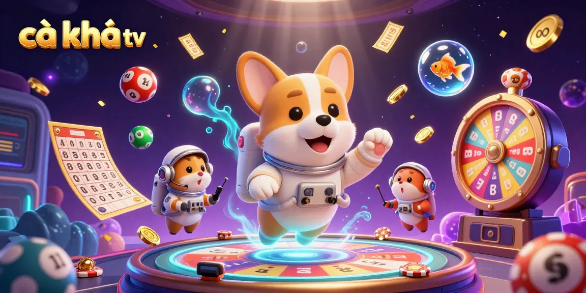 Cà khịa tv celebrates exciting casino moments with a dynamic corgi astronaut scene, captivating players