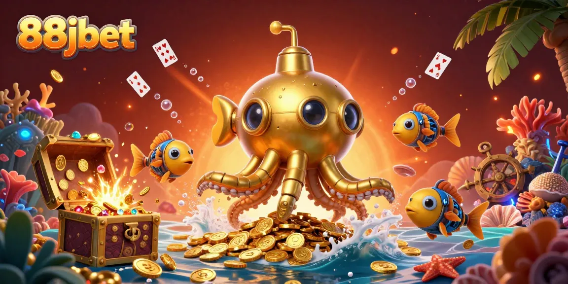 Engage with thrilling gameplay at 88jbet featuring a vibrant underwater casino illustration.
