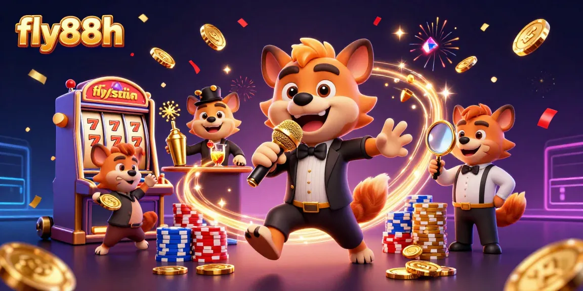 Experience excitement with fly88h as hyena characters bring a comedy casino to life.