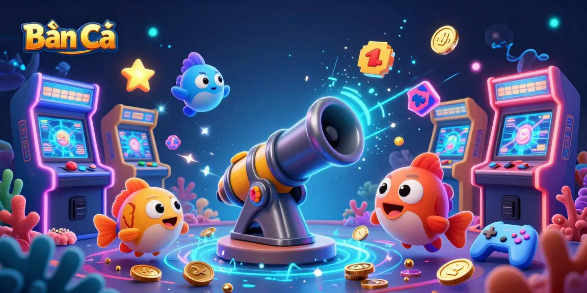 Engage in Bắn Cá action with vibrant sea creatures and game elements in a dynamic 3D scene.