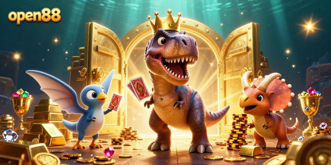 Engage in thrilling gameplay at open88 with vibrant casino characters in a magical scene.