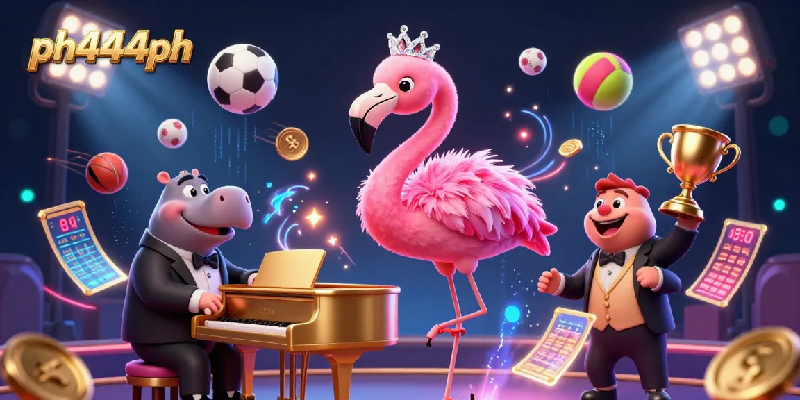 Spin with excitement at ph444ph, featuring vibrant colors and lively characters in a dynamic casino scene.