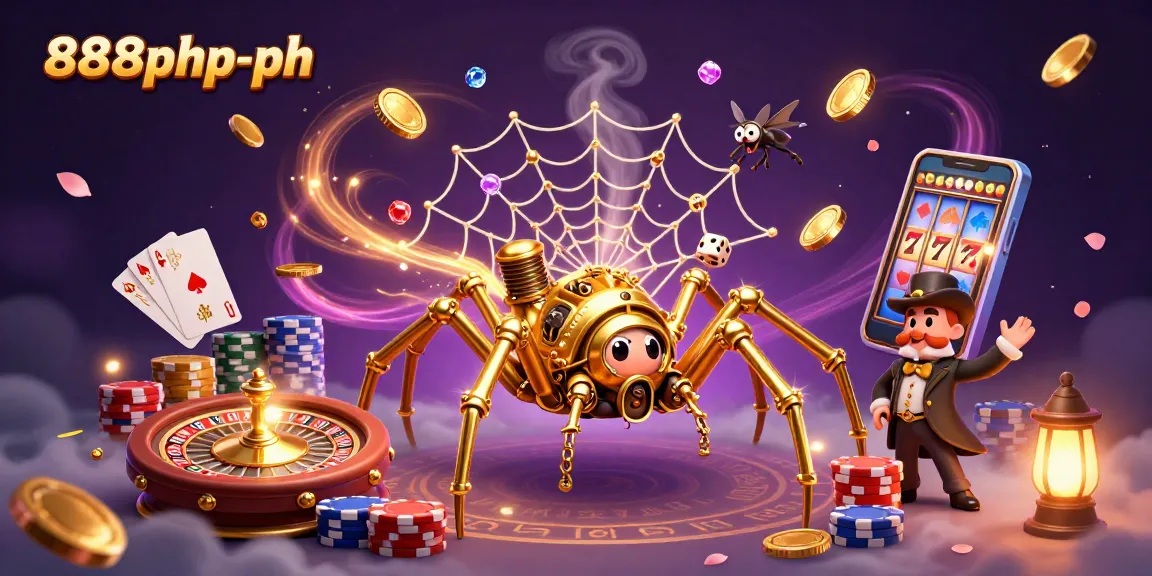 Catch wins with 888php-ph in this vibrant 3D casino illustration filled with exciting gaming elements.