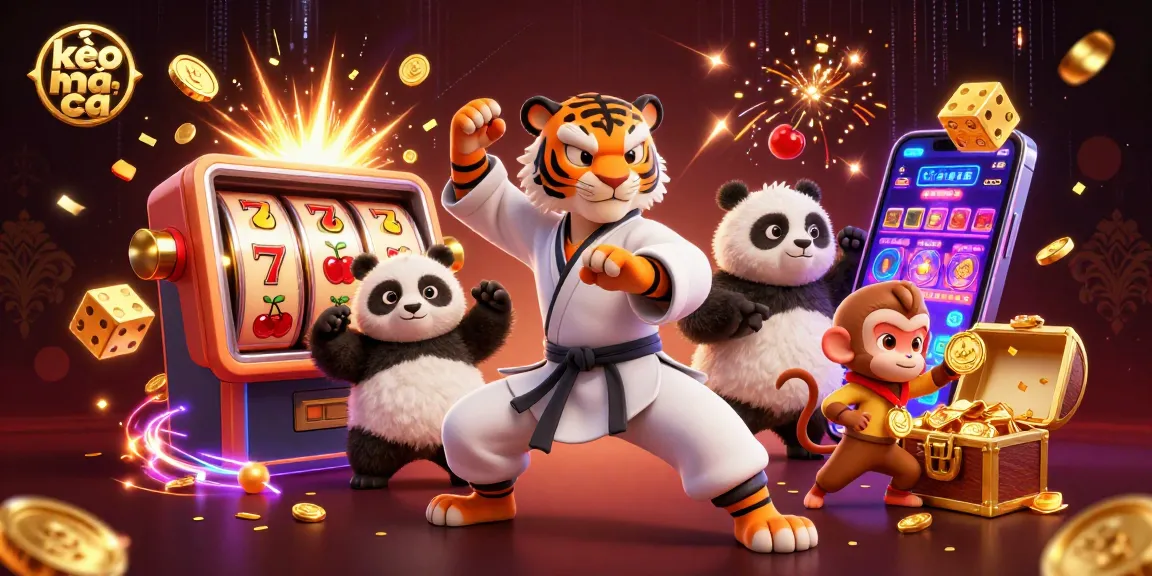 Experience kèo nhà cái with a vivid scene of animated characters and exciting casino elements.