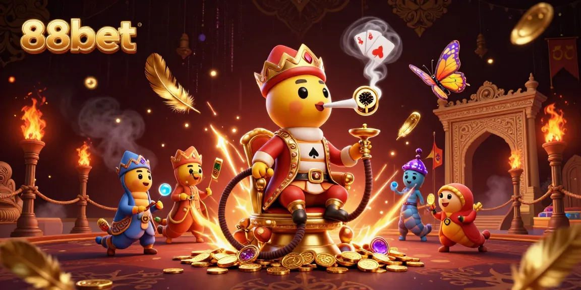Experience thrilling poker with 88bet as a caterpillar master creates smoke symbols.
