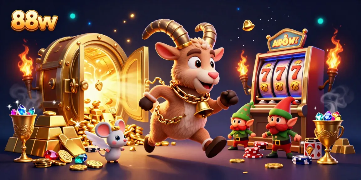 Experience the thrills of 88vv with Krampus in a festive casino, as gremlins steal chips.