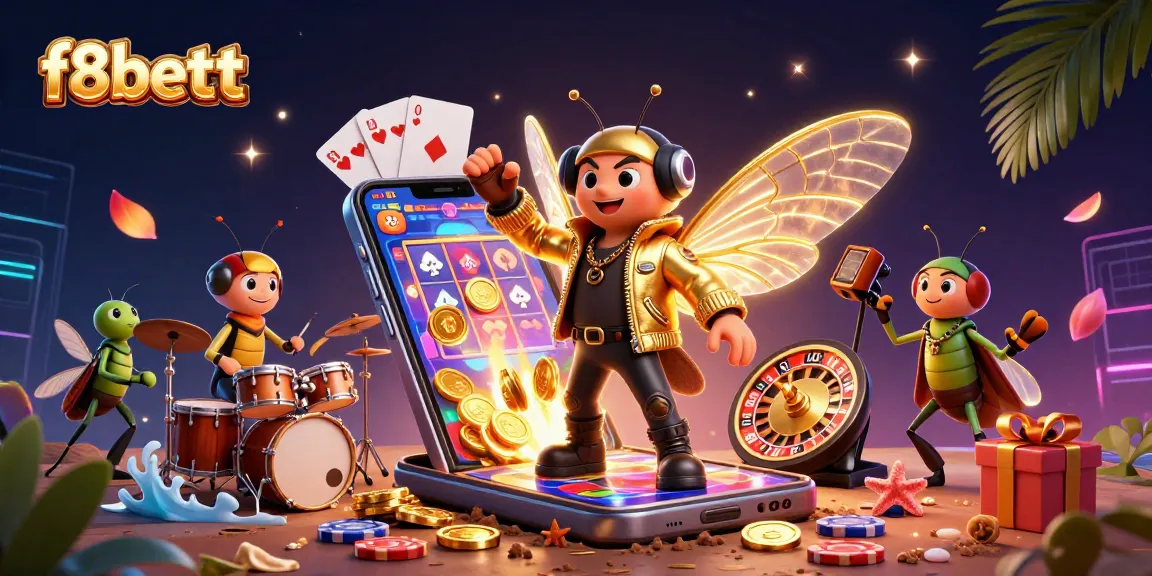 Experience vibrant gaming action at f8bettt with rock star characters and exciting slot elements!